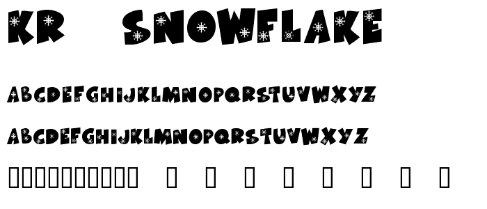 KR Snowflake font